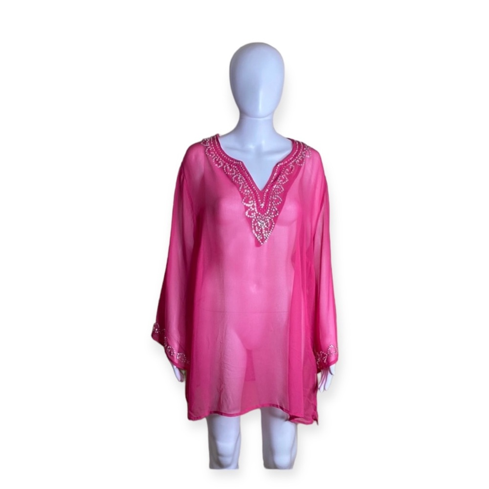 Speed Limit Pink Sheer Tunic Size 3X